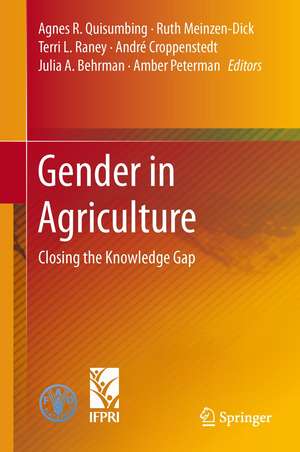 Gender in Agriculture: Closing the Knowledge Gap de Agnes R. Quisumbing