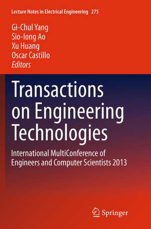 Transactions on Engineering Technologies de Gi-Chul Yang