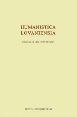 Humanistica Lovaniensia de Dirk Sacre