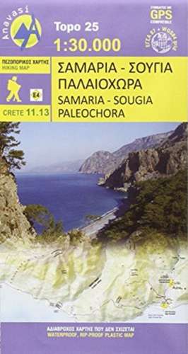 Topografische Bergwanderkarte 11.13. Kreta - Griechenland. Samaria - Sougia 1 : 30 000