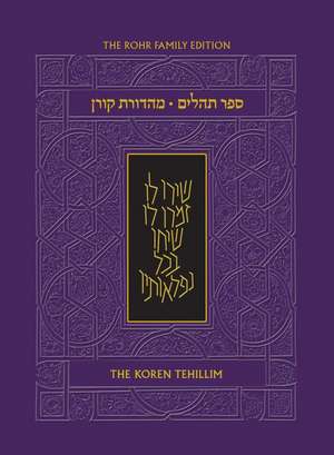 KOREN TEHILLIM (HEBREW/ENGLISH de Eli Cashdan