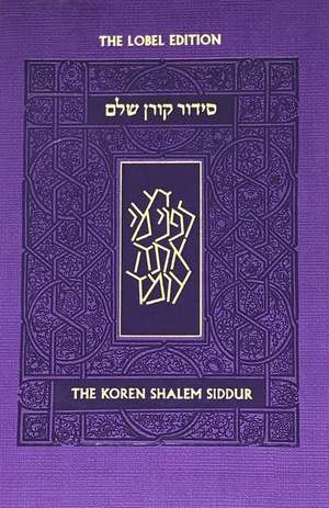 Koren Shalem Siddur with Tabs, Compact, Purple de Koren Publishers