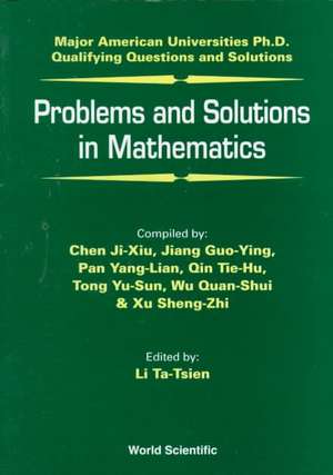 Problems and Solutions in Mathematics, M de Chen Ji-Xiu