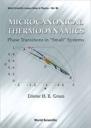 Microcanonical Thermodynamics: Phase Transitions in "Small" Systems de Dieter H. E. Gross