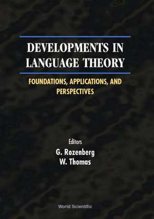 DEVELOPMENTS IN LANGUAGE THEORY de Rozenberg G