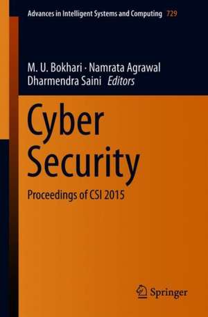 Cyber Security: Proceedings of CSI 2015 de M. U. Bokhari