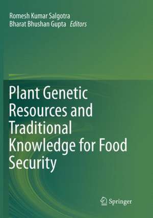 Plant Genetic Resources and Traditional Knowledge for Food Security de Romesh Kumar Salgotra