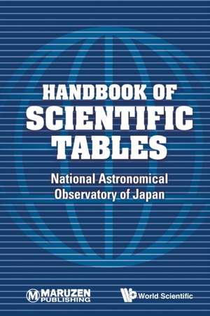 HANDBOOK OF SCIENTIFIC TABLES de National Astronomical Observatory Of Jap