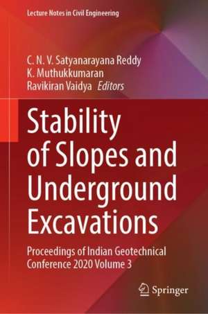 Stability of Slopes and Underground Excavations: Proceedings of Indian Geotechnical Conference 2020 Volume 3 de C. N. V. Satyanarayana Reddy