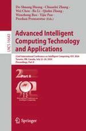 Advanced Intelligent Computing Technology and Applications de De-Shuang Huang