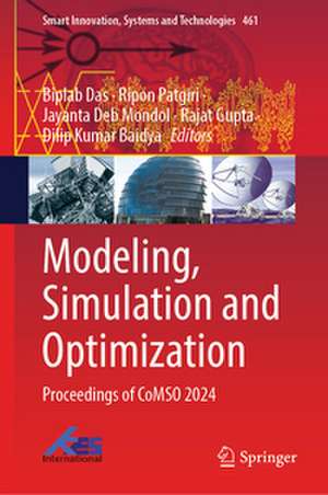 Modeling, Simulation and Optimization de Biplab Das