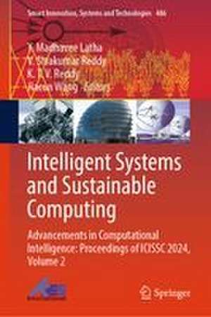 Intelligent Systems and Sustainable Computing de Y. Madhavee Latha