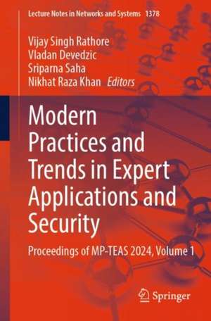 Modern Practices and Trends in Expert Applications and Security de Vijay Singh Rathore