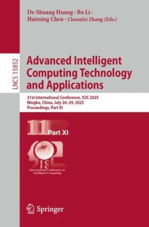 Advanced Intelligent Computing Technology and Applications de De-Shuang Huang