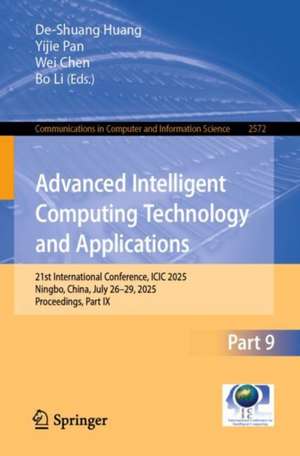 Advanced Intelligent Computing Technology and Applications de De-Shuang Huang