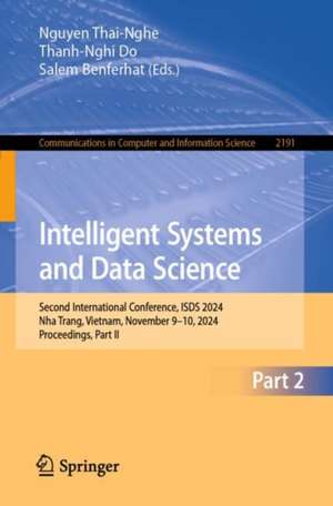 Intelligent Systems and Data Science de Nguyen Thai-Nghe
