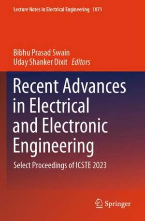 Recent Advances in Electrical and Electronic Engineering de Bibhu Prasad Swain