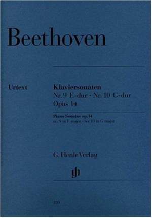 Beethoven, Ludwig van - Klaviersonaten Nr. 9 und Nr. 10 E-dur und G-dur op. 14 Nr. 1 und Nr. 2 de Ludwig van Beethoven