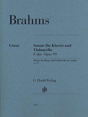 Sonate für Klavier und Violoncello F-dur Opus 99 de Johannes Brahms