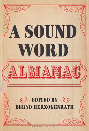 A Sound Word Almanac de Professor Bernd Herzogenrath