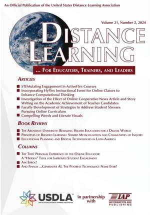 Distance Learning Vol 21 Issue 2 de Michael Simonson