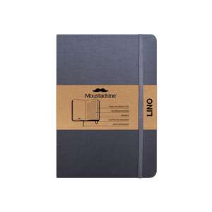 Moustachine Classic Linen Hardcover Grey Lined Large de Moustachine