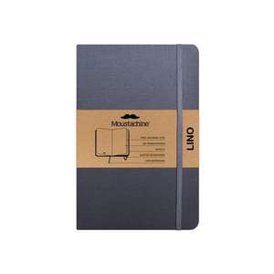 Moustachine Classic Linen Hardcover Grey Plain Pocket de Moustachine