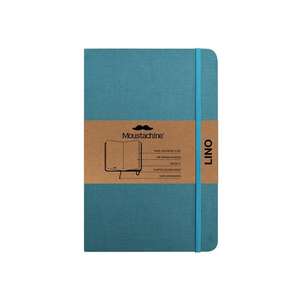 Moustachine Classic Linen Hardcover Ocean Water Blue Blank Pocket de Moustachine