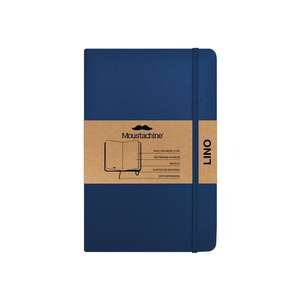 Moustachine Classic Linen Hardcover Dark Blue Blank Pocket