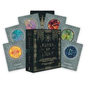 Runes of Light: A multi-dimensional journey through the light and elemental essence of the runes (28 Full-Color Cards and 100-Page Full-Color Guidebook) de Shirley Shantel