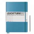 Agendă nedatată Leuchtturm Master Slim (A4+): Albastru nordic, 121 pagini liniate