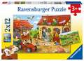 Fleißig auf dem Bauernhof. Puzzle 2 X 12 Teile