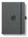 Dingbats A5+ Wildlife Grey Elephant Notebook - Plain