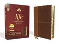 NIV, Life Application Study Bible, Third Edition, Large Print, Leathersoft, Brown, Red Letter, Thumb Indexed