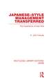 Japanese-Style Management Transferred: The Experience of East Asia