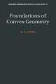 Foundations of Convex Geometry