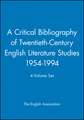 Critical Bibliography of Twentieth–Century Literature Studies 4V Set