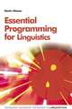 Essential Programming for Linguistics