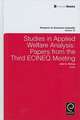 Studies in Applied Welfare Analysis – Papers from the Third ECINEQ Meeting