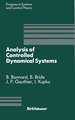 Analysis of Controlled Dynamical Systems: Proceedings of a Conference held in Lyon, France, July 1990