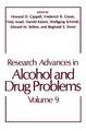 Research Advances in Alcohol and Drug Problems