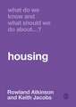 What Do We Know and What Should We Do About Housing?