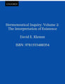 Hermeneutical Inquiry: Volume 2: The Interpretation of Existence