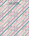 Hexanote: Rose & Teal Stripes Hexagonal Graph Paper