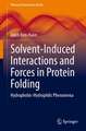 Solvent-Induced Interactions and Forces in Protein Folding: Hydrophobic-Hydrophilic Phenomena