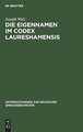 Die Eigennamen im Codex Laureshamensis