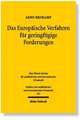 Das Europäische Verfahren für geringfügige Forderungen