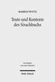 Texte Und Kontexte Des Sirachbuchs: Gesammelte Studien Zu Ben Sira Und Zur Fruhjudischen Weisheit