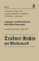 Leipziger mathematische Antrittsvorlesungen: Auswahl aus den Jahren 1869 — 1922