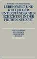 Lebenswelt und Kultur der unterständischen Schichten in der Frühen Neuzeit